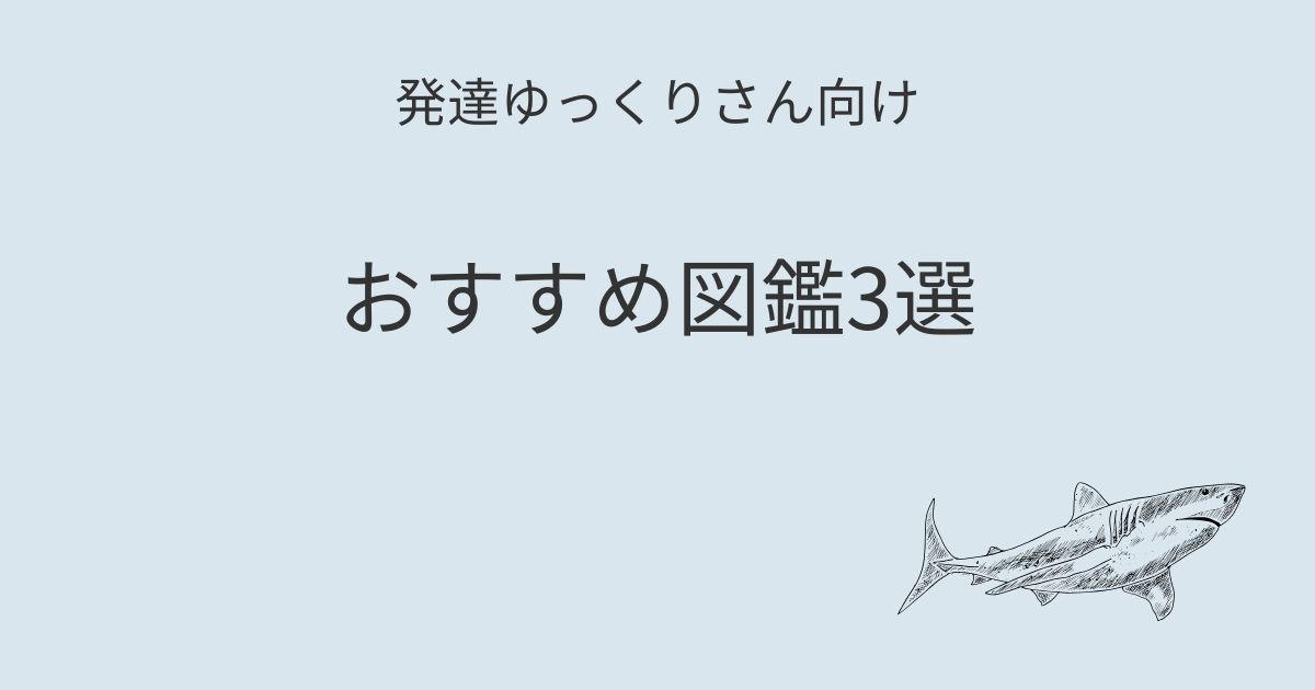 発達ゆっくりさん向け｜おすすめ図鑑3選記事アイキャッチ画像