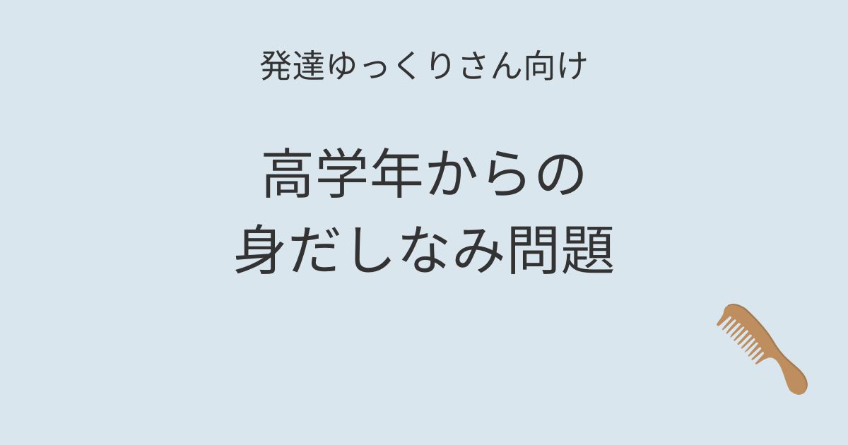 発達ゆっくりさん向け｜高学年からの身だしなみ問題 記事アイキャッチ画像
