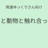 発達ゆっくりさん向け｜ちょっと動物と触れ合ってみる 記事アイキャッチ画像